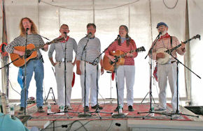Picture of Roll and Go on the main stage at the Mystic Sea Music Festival