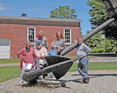 picture of Roll and Go beside an anchor at Mystic Seaport